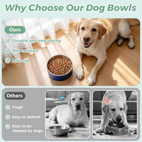Dog Bowl, Stainless Stee Dog Water Bowl and Food Bowl - 40oz / Blue - image 2