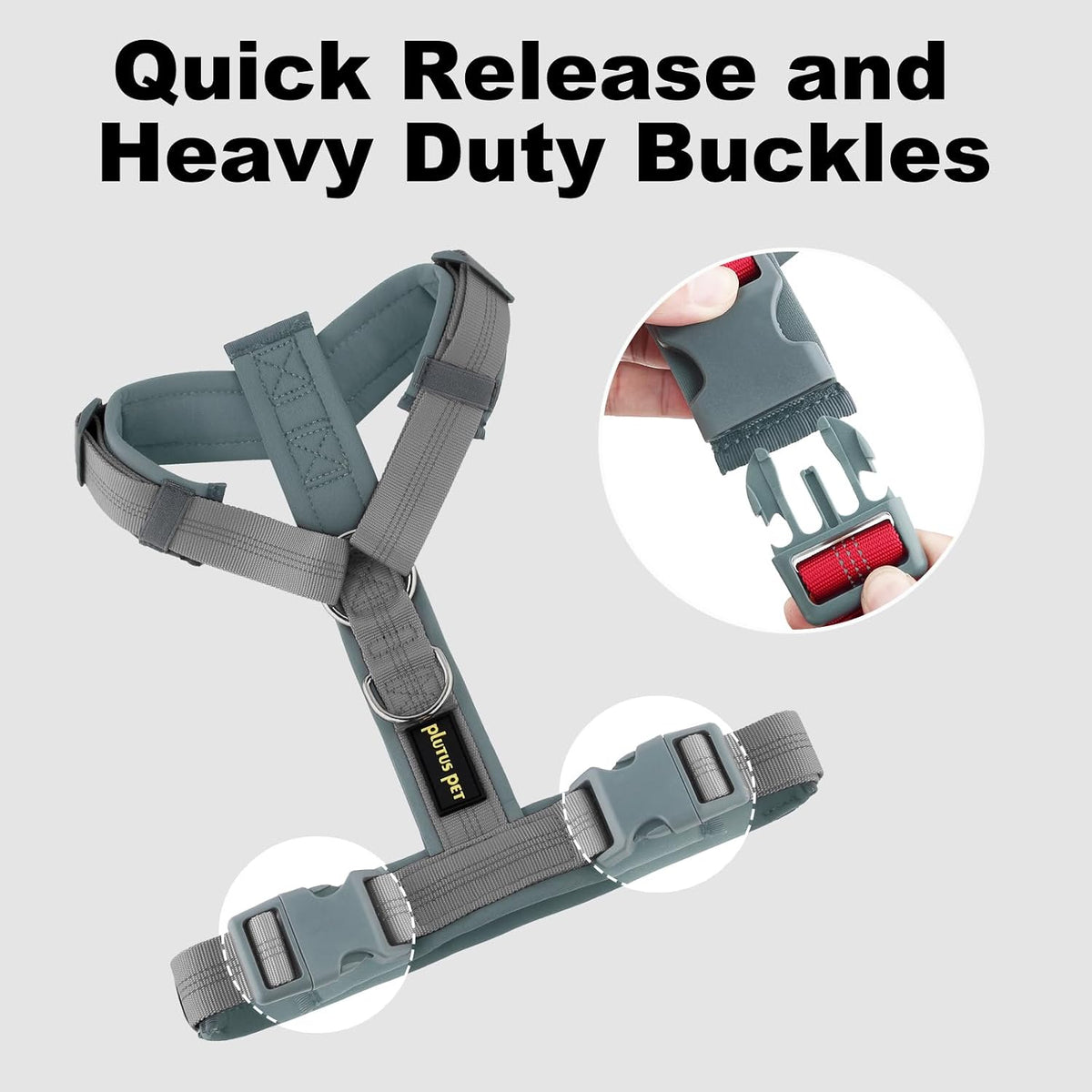 Plutus Pet No Pull Dog Harness - XS / Gray - image 3