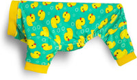 Dog Pajamas Onesie: Comfortable Four-Legged Apparel for Small - Yellow Duck / XS-(2~5lb) | Chest(~13.7") - image 2