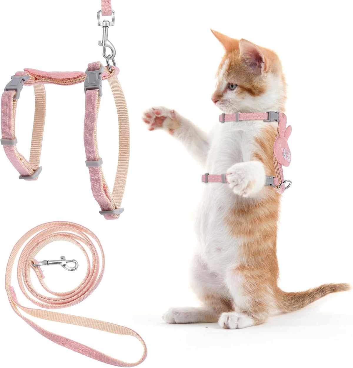 TIESOME Cat Harness and Leash Set - Rabbit