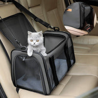Cat Carrier, Portable Foldable Dog Pet Carrier - 19.7"L x 12.0"W x 12.0"H / Brown - image 3