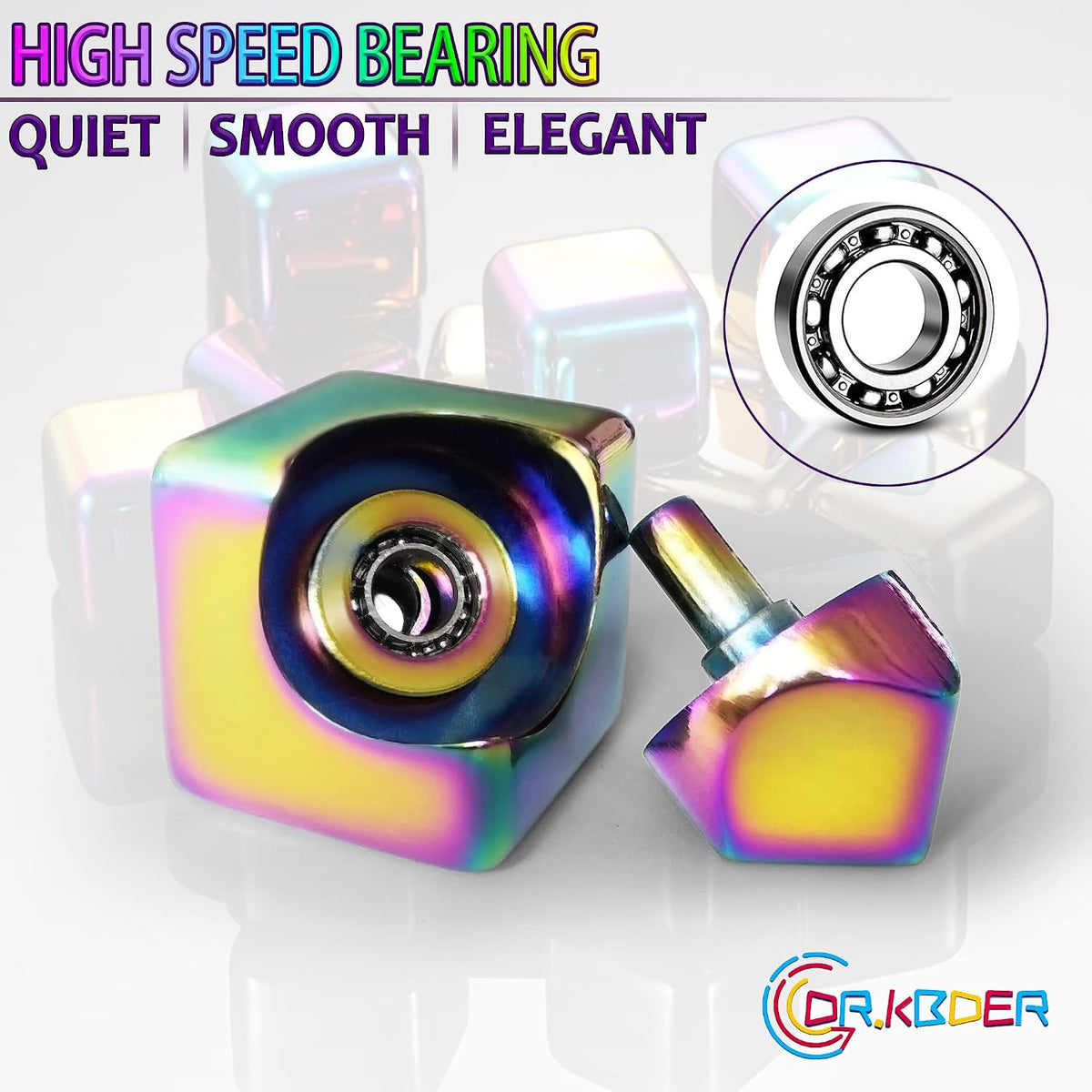 Fidget Spinner Toys Cube Adults - Blue - image 4