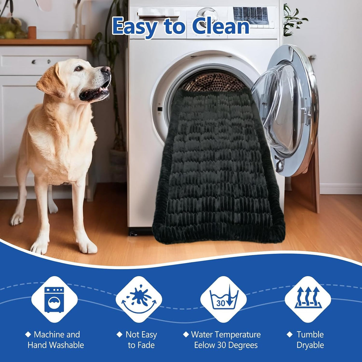 Thickened Dog Bed for Car Back Seat, Upgraded Bottom Non-Slip - Classic Black - image 4