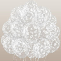 Froova black and white Halloween balloons with ghost and bat prints and bat stickers - view 10