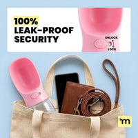 MalsiPree Dog Water Bottle Dispenser, Leak-Proof - Pink / 19oz - Standard - image 3