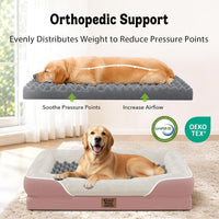 Waterproof Orthopedic Dog Bed for Large and Extra Large Dogs – Essentials for Dogs - Pink / 45"L x 35"W x 7.5"Th - image 2