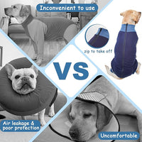 Breathable Dog Surgery Recovery Suit for Male/Female, Professional Dog Recovery Onesie with Zipper After Spay Abdominal Wounds, Anti Licking Cone E-Collar Alternative for Small Medium Large Dog