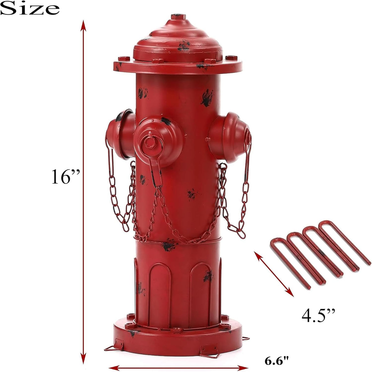24"H Metal Fire Hydrant for Dogs to Pee On - 16" - image 3