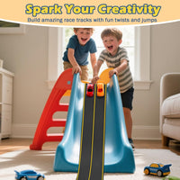 Flex Tracks 15 Ft Starter Set Flexible Race Track for Kids 3+ - Black&yellow - image 4