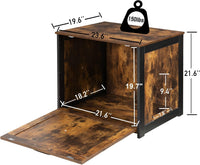 Cat Litter Box Enclosure, Hidden Litter Box Furniture - Rustic Brown / 23.6"L x 19.7"W x 21.7"H - image 4