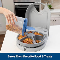 PetSafe Automatic Dog Feeder, 5 Meals, 40 oz Capacity, Plastic, for Dry Food, Multiple Pets (Pack of 2)