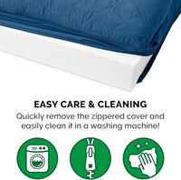 Furhaven Orthopedic Dog Bed for Large Dogs w/ Removable Bolsters & Washable Cover, For Dogs Up to 125 lbs - Quilted Sofa - Navy (Blue), Jumbo Plus/XXL