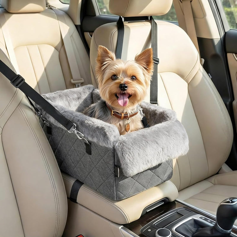 Center Console Dog Car Seat for Small Dogs&Cats Under – Essentials for Dogs - Gray