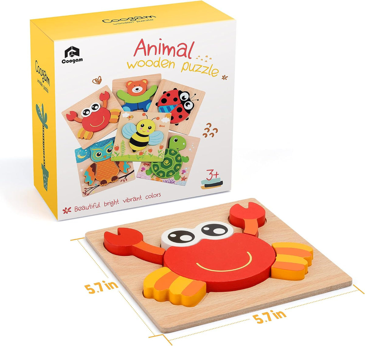Coogam Wooden Jigsaw Puzzle Set - image 3