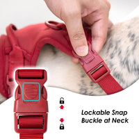 Sunraymascota No Pull Dog Harness for Medium Sized Dogs Puppy Vest - Burgundy Red / L(Neck:20.9-31.5", Chest:24.8-37.4") - image 2
