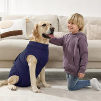 Kuoser Dog Surgery Suit Female Spay, Dog Recovery Suit Male Neuter, Puppy Clothes Onesie for Surgery Anti Licking Abdominal Wounds Pet Surgical Recovery Bodysuit Shirt, Substitute E-Collar & Cone
