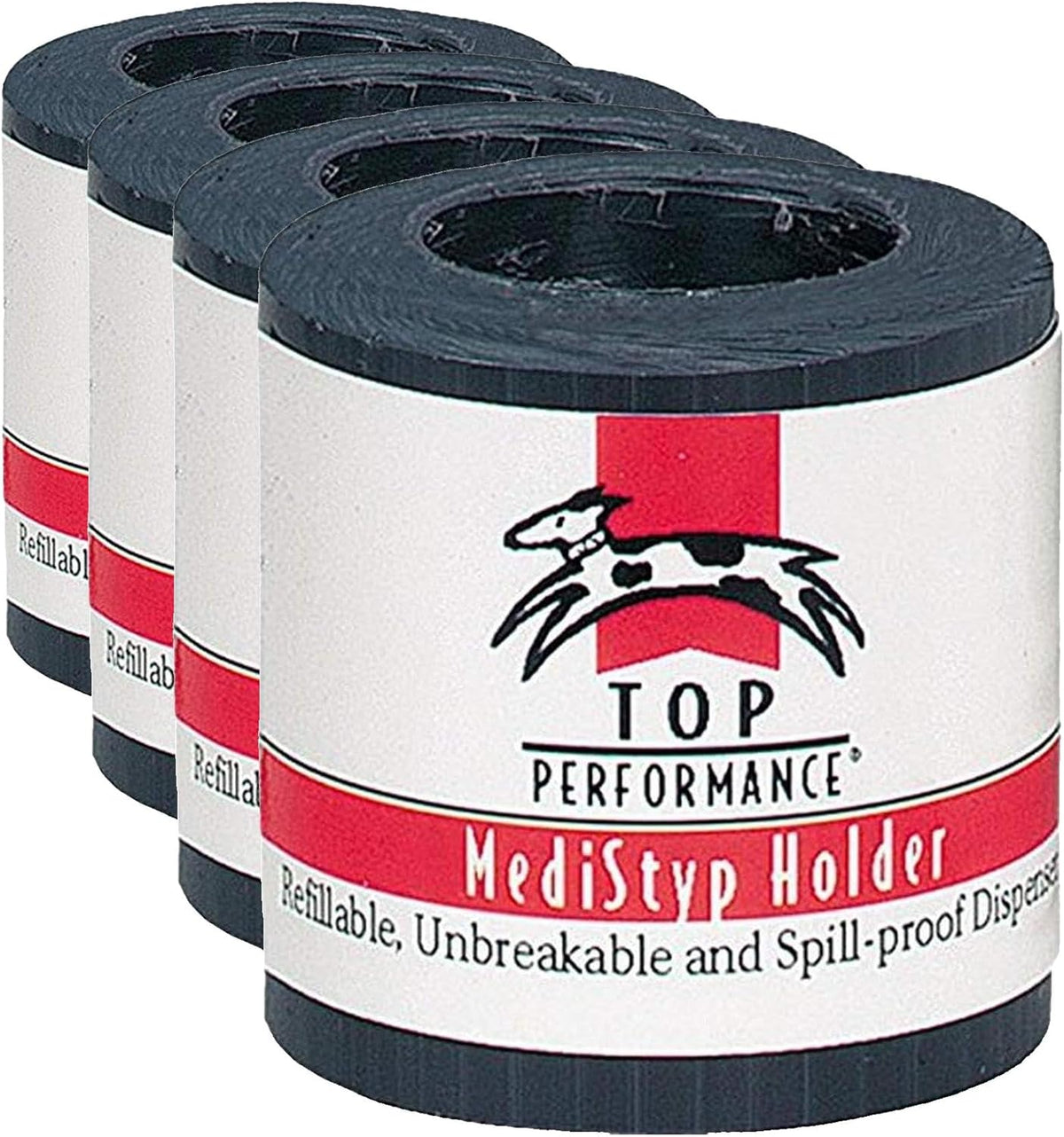 Top Performance MediStyp Holder, Black – Essentials for Dogs - 1 1/4" x 1 1/4" (Pack of 4)