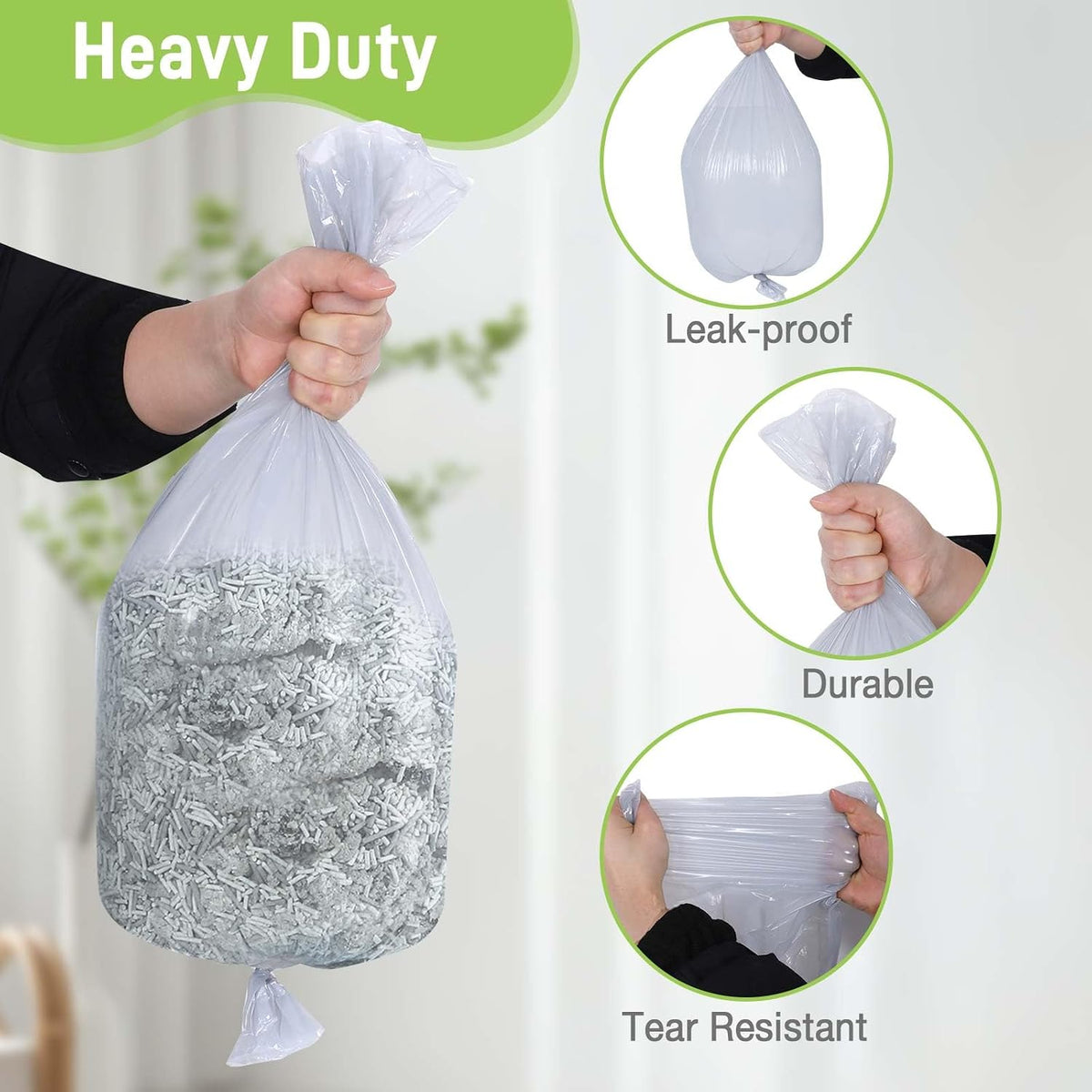 12 Pack Cat Litter Refill Bags - Gray - image 4