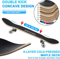ChromeWheels 31 inch Skateboard Double Kick Skate Board Cruiser - #02 - image 4
