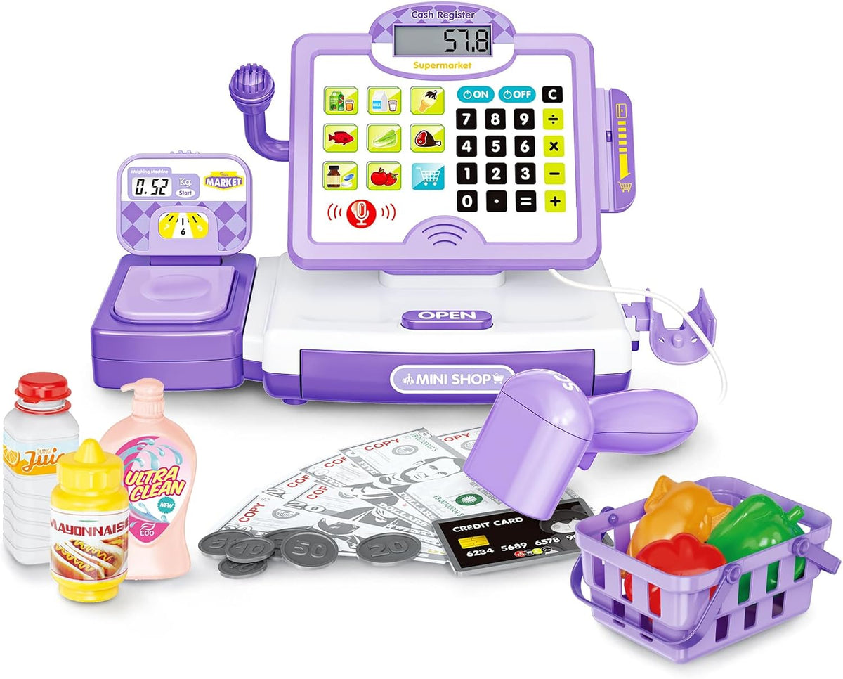 FS Toy Cash Register for kids Scanner - Purple