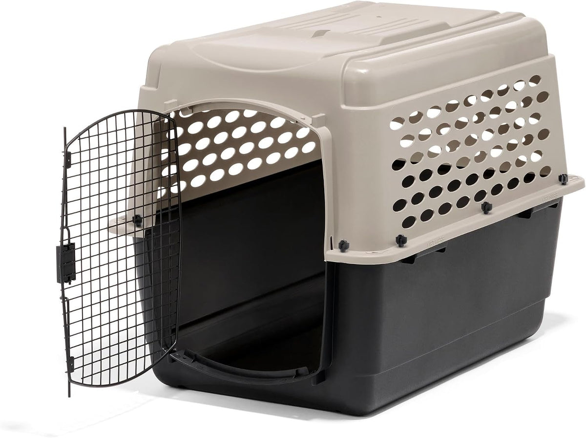 Petmate Vari Dog Kennel, Carrier for Large Dogs, Taupe and Black - 36.0"L x 25.0"W x 27.0"H / Kennel Only