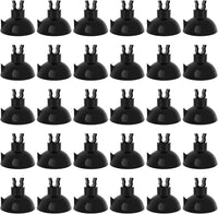 Pawfly Aquarium Suction Cup Clips for Standard 3/16" ID Airline - Black / 30 Pack
