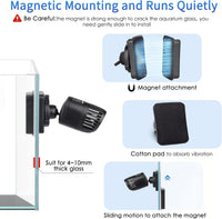hygger Mini Wave Maker for 15-40 Gallon Aquarium with Magnetic Mount - 530 GPH - image 3