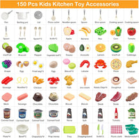 35Pcs Kids Kitchen Toy Accessories - White / 150Pcs - image 3