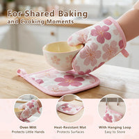 Kids Apron for Boys and Girls Aged 3-6 100% Cotton Blue WQHM – Fun for Kids & Family - Pink 4-pack Apron Set - image 2