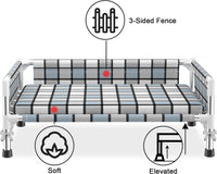 Elevated Dog Bed with with Guardrail - Cushion-M - image 3