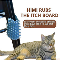 ABCOOL Cat Pet Self Grooming Comb Brush - Multi Functional Catnip Flavor Corner Massage Glove Tool for Kitten Puppy Relaxing, Extra Soft Silicone Pins Handy Hair Shedding Trimming