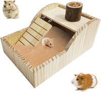 Extra Large Wood Hamster Sand Bath Box Small Animals Bathroom - Extra-large Wooden Bathtub