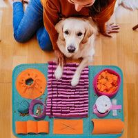 Snuffle mat for Dogs Iteractive Dog Puzzle Toy Used for Training - Red - image 3