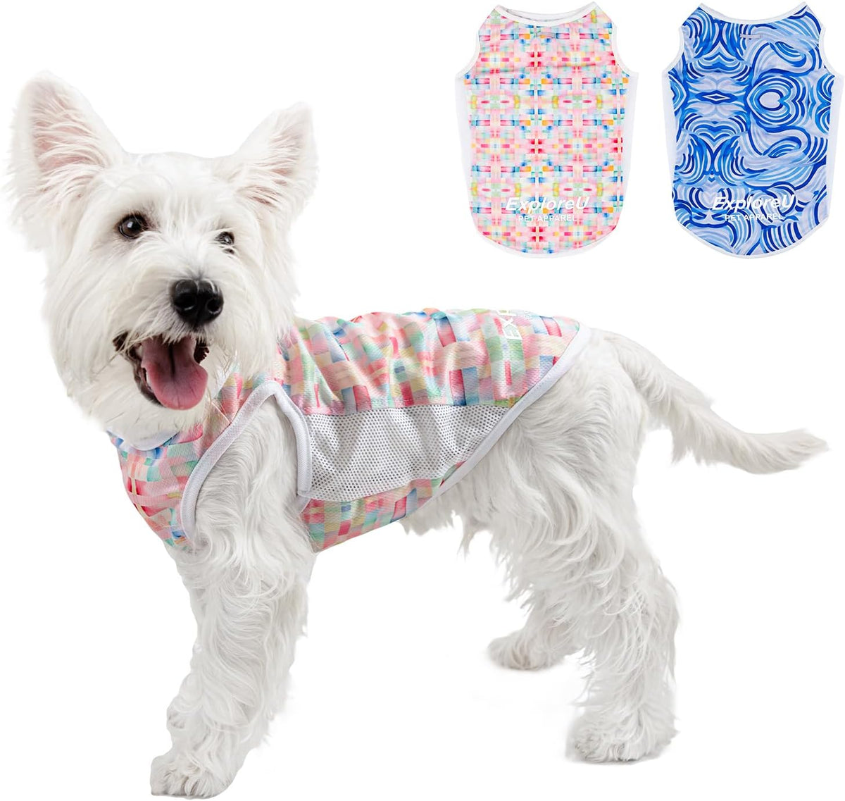 Dog Cooling Vest with Soft Stretchy Sun Protection, XL - Large (44-55lbs) / Candy Patch