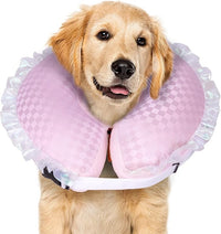 CuteBone Inflatable Dog Cone Alternative for Large Dogs After Surgery-Double Adjustable Neck Range P23SO00101XL