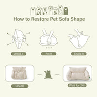 Cute Couch Bed for Pets, Supportive Cat Sofa for Indoor Cats - 30.0"L x 20.0"W x 10.0"Th / Grey - image 4