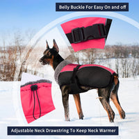 IECOii Extra Warm Reflective Dog Coat - Large(Chest:20.9-24.4 in) / Rosered - image 2