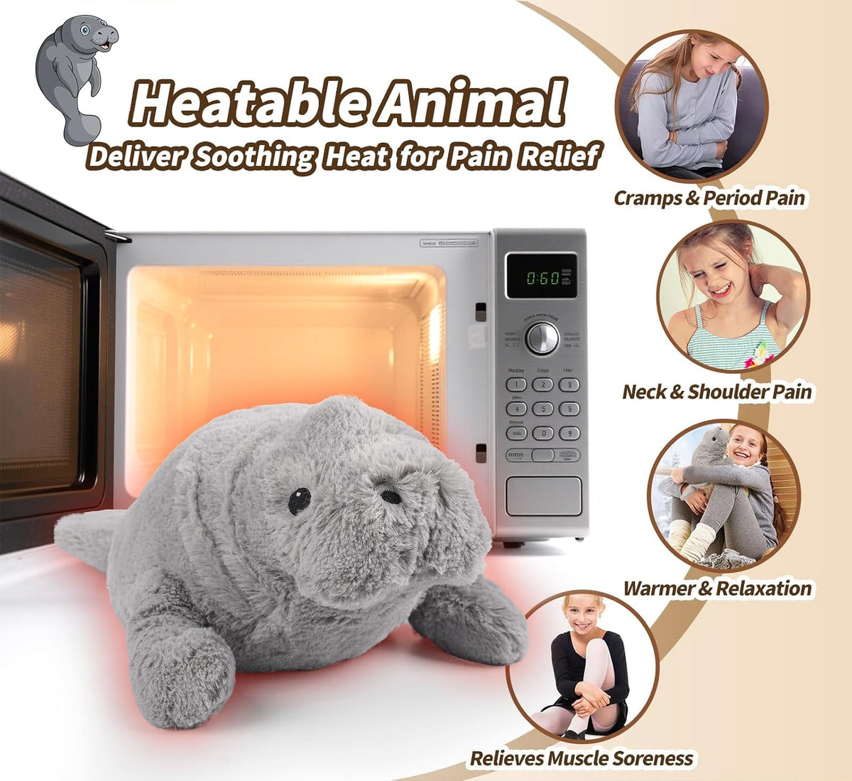 Highland Cow Stuffed Animals - Manatee - image 3