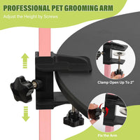 Dog Grooming Arm 35" with Hammock - Pink - image 4