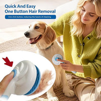 4Piece Dog Grooming Brush Set with Grooming Gloves, Deshedding Comb & Massage Bath Brush - Multifunctional Pet Hair Removal Tools for Shedding, Bathing, Brushing (Blue)