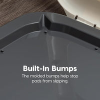 IRIS USA Pee Pad Holder - Medium Dog Pad Holder with Secured Latches, Non-Skid Feet, High Polish Finish for Easy Cleaning, Leak Protection, Fits 17"x23" Pad, Dark Gray