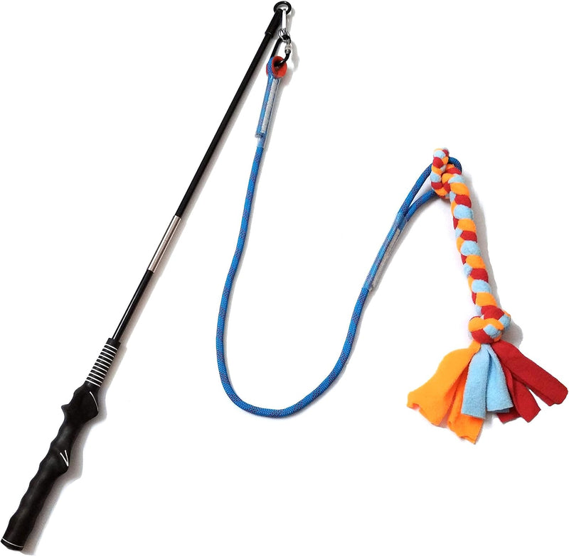 Interactive Flirt Pole Toy for Dogs Chase, Outdoor Exercise