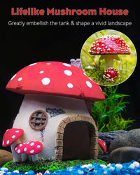 Uniclife Aquarium Mushroom House - Resin Large Mushroom - image 3