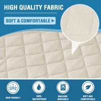 H.VERSAILTEX Sofa Cover Couch Cover for Dogs with Elastic Straps 100% - Coconut Milk / Slipcover-Chair - image 3