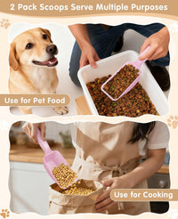 2-Pack Dog Food Scoop 1 Cup - Pink - image 2