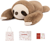 Niuniu Daddy Weighted Stuffed Animals - 5.0 Pounds / Sloth-gift Box / Gift Box Set
