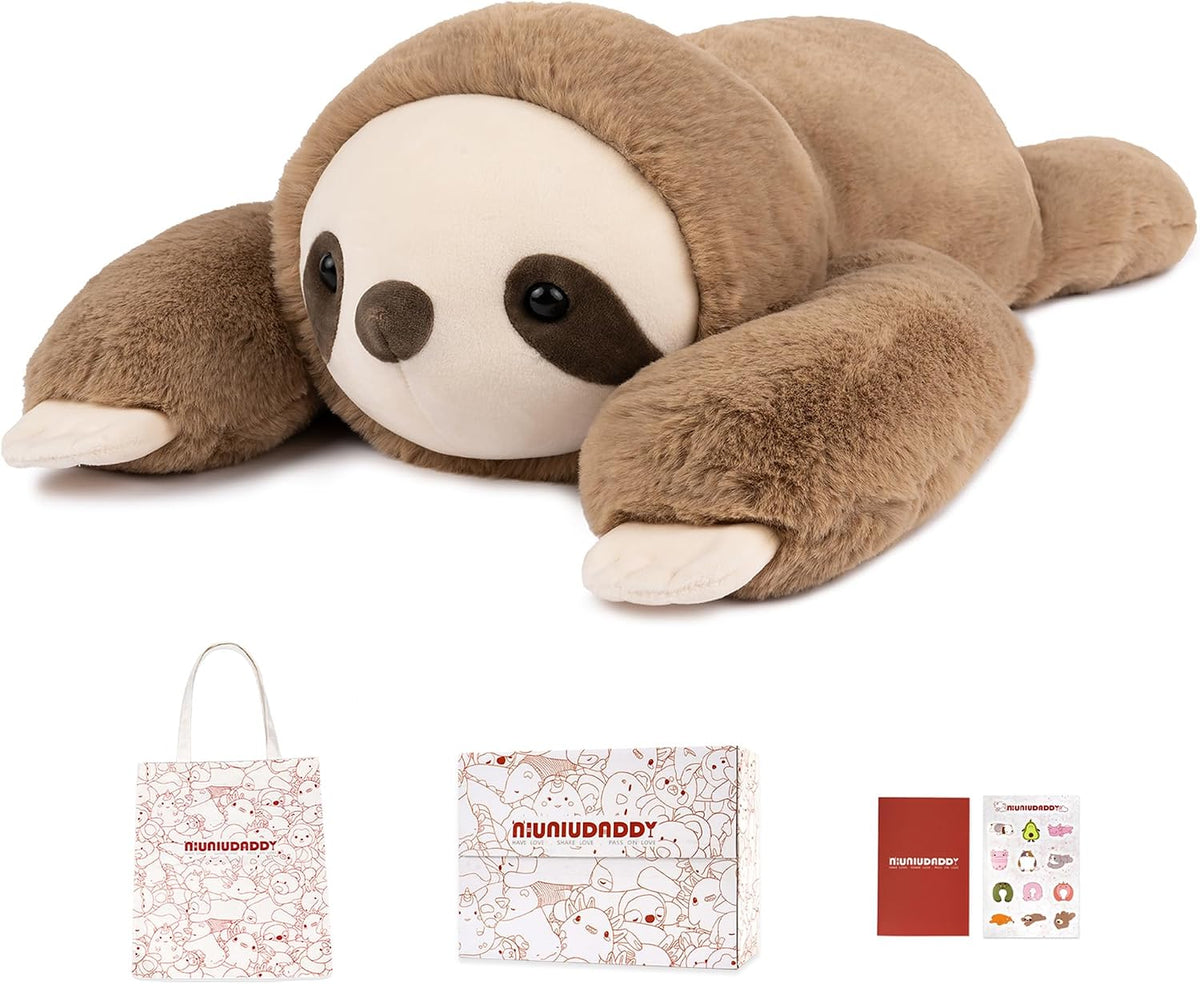 Niuniu Daddy Weighted Stuffed Animals - 5.0 Pounds / Sloth-gift Box / Gift Box Set