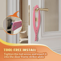 TGIOW Cat Door Latch, Cat Door Stopper Keep Open 2.5-6", White - 2pcs-pink - image 4