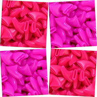 zetpo 80 pcs Cat Claw Covers | Cat Nail Caps | with Adhesives and Applicators (S, Bright Pink, Rose)