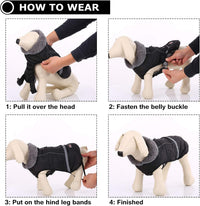 QBLEEV Warm Dog Coat, Reflective Dog Jacket - Black / XX-Large - image 3